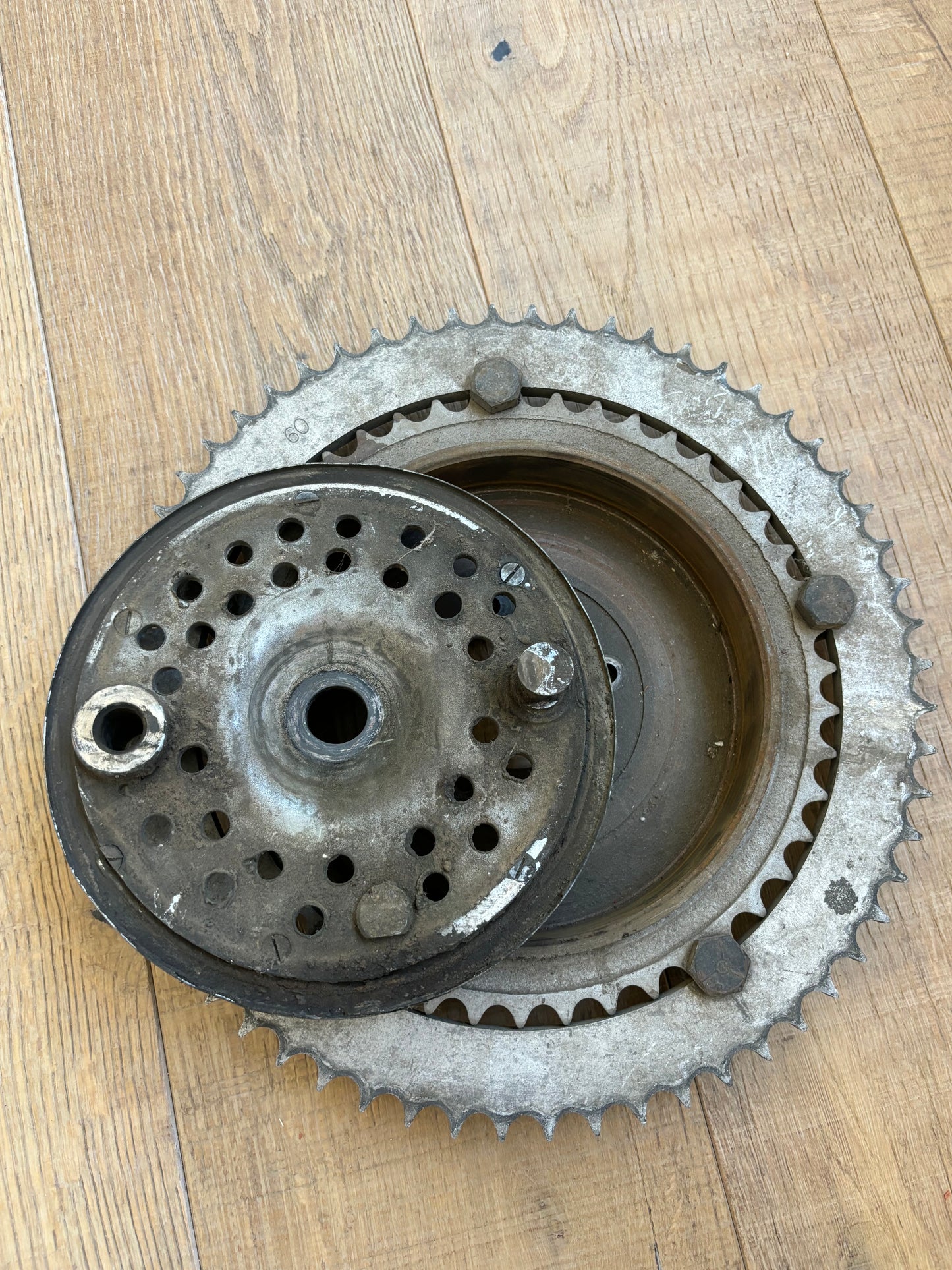 Triumph Pre Unit Desert Sled Hub + Overlay Sprocket!