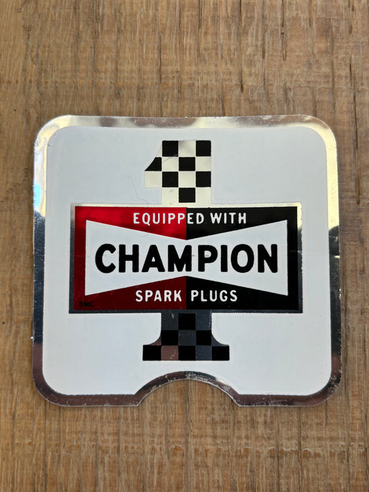 Champion Spark Plug Decal 3”